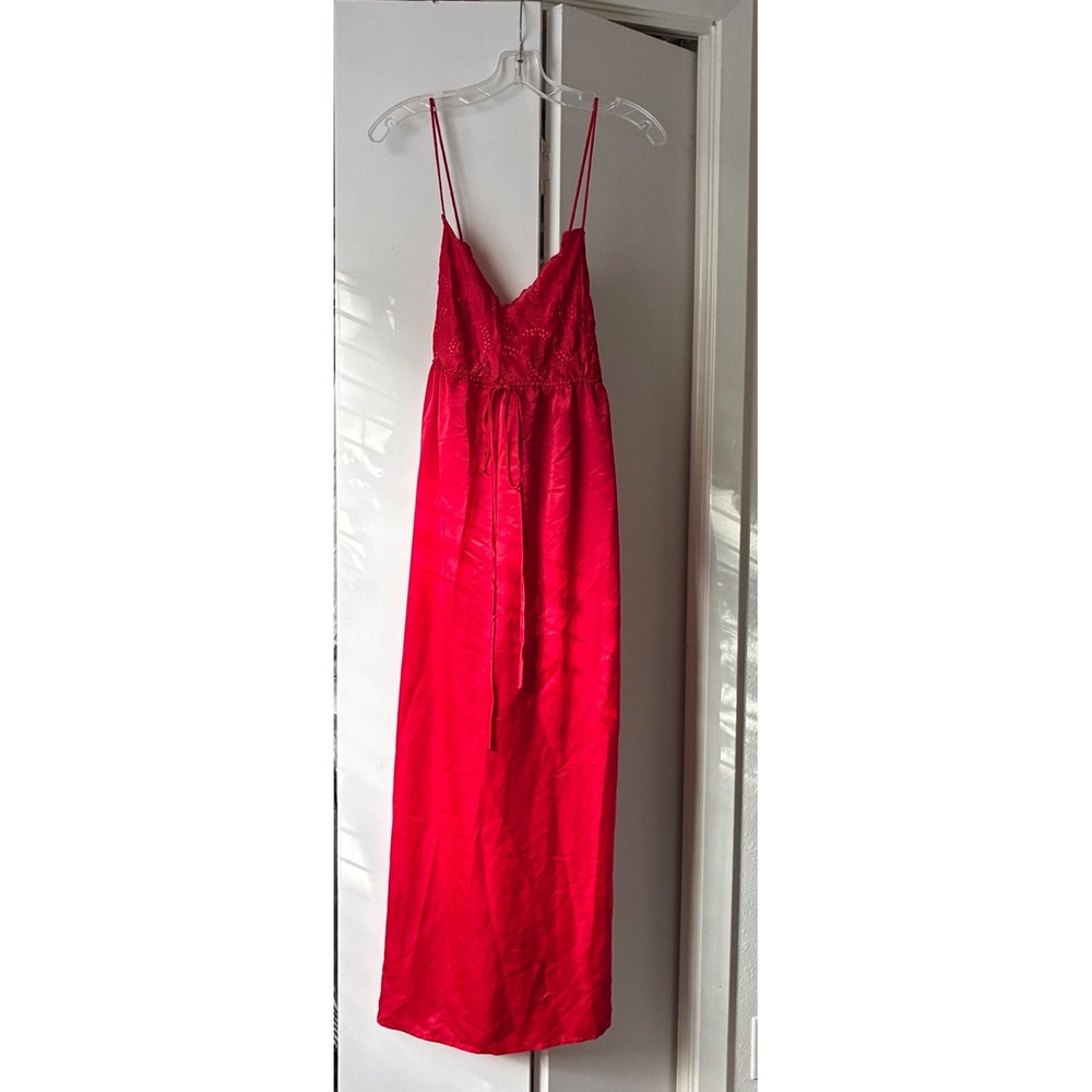 Givenchy Intimite Vintage Slip Dress Womens S Silk Blend Cherry Red Designer